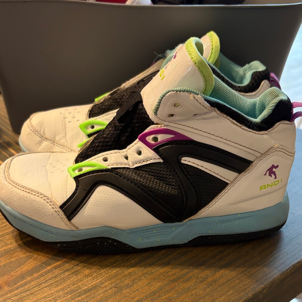 AND1 Kids 2 High Top Lace Up Durable Basketball Sneakers